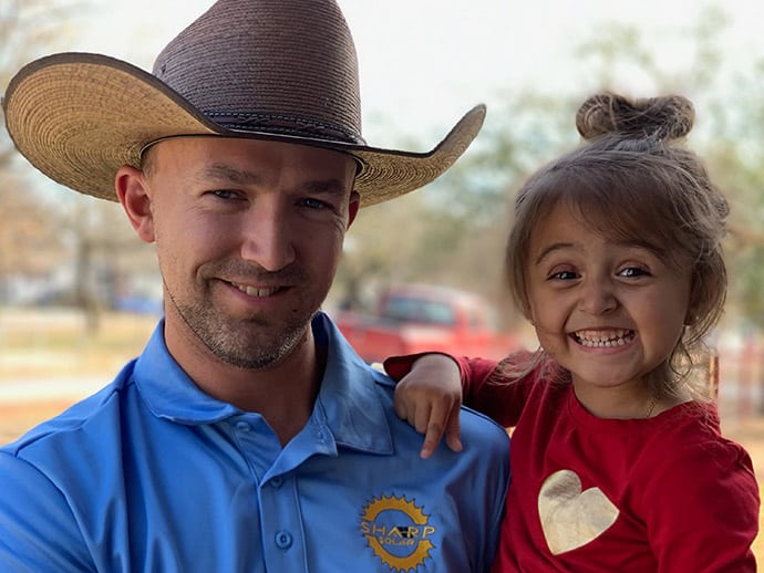 alex and his daughter